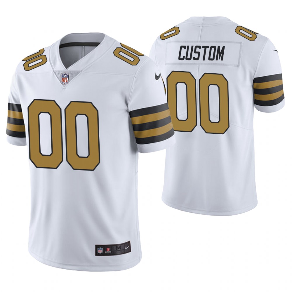 Men's New Orleans Saints ACTIVE PLAYER Custom White NFL Color Rush Stitched Jersey